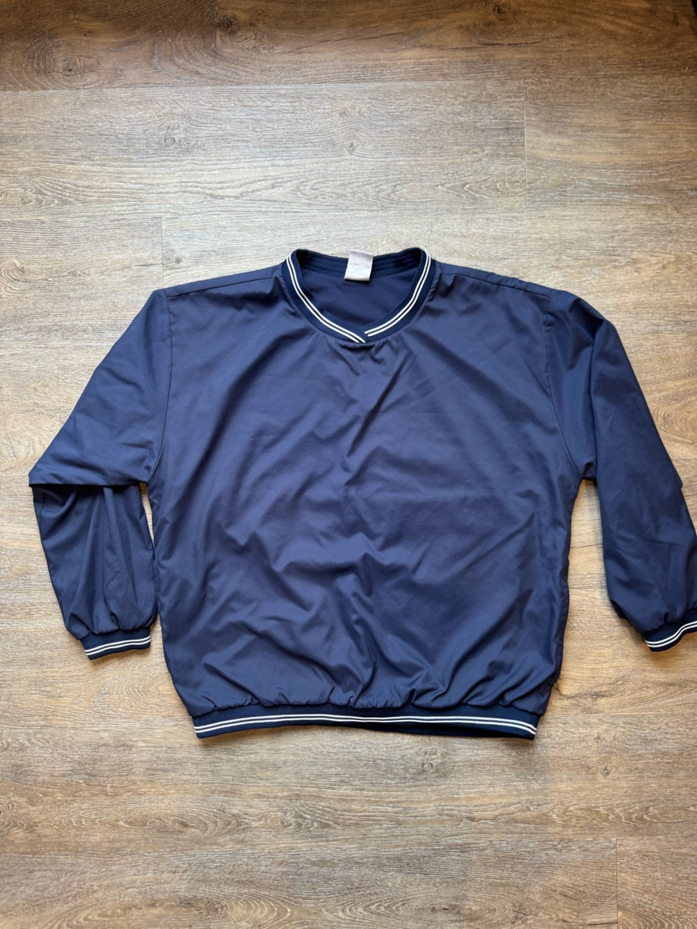 Vintage 90s Nike Navy Blue Pullover Windbreaker Jacket Large
